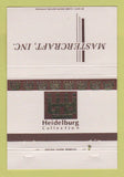 Matchbook Cover - Mastercraft Heidelburg Furniture Shipshewana IN 40 Strike