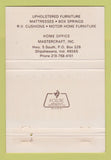 Matchbook Cover - Mastercraft Heidelburg Furniture Shipshewana IN 40 Strike