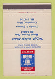Matchbook Cover - US Army Recruiting Columbus Mount Vernon OH 40 Strike