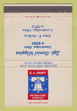 Matchbook Cover - US Army Recruiting Cambridge OH 40 Strike