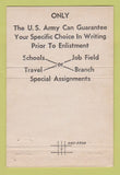 Matchbook Cover - US Army Recruiting Cambridge OH 40 Strike