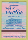 Matchbook Cover - P Sabini Furniture Stamford CT 40 Strike