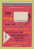 Matchbook Cover - Maytag Appliances Ghalib's Williamsport PA WORN 40 Strike