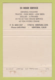 Matchbook Cover - OST Crane Trucking Service Ventura CA 40 Strike