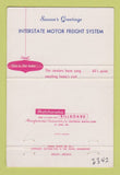 Matchbook Cover - Interstate Motor Freight Trucking Christmas 40 Strike