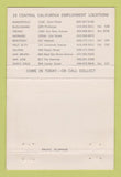 Matchbook Cover - Pacific Telephone CA California WEAR 40 Strike