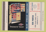 Matchbook Cover - Blue Streak Ignition Parts Ken Porter Durham NC 40 Strike
