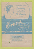 Matchbook Cover - Ernest Hair Salon Milwaukee WI 40 Strike