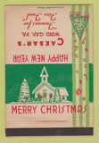 Matchbook Cover - Caesar's Restaurant Wind Gap PA Christmas 40 Strike