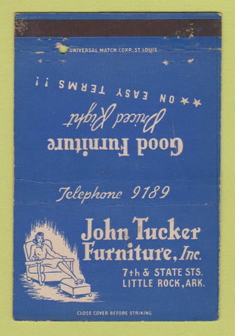 Matchbook Cover - John Tucker Furniture Little Rock AR 40 Strike