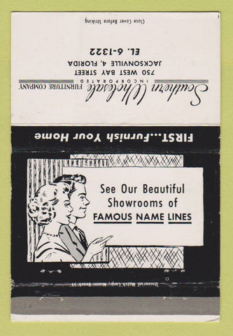 Matchbook Cover - Southern Wholesale Furniture Jacksonville FL 40 Strike