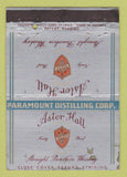 Matchbook Cover - Astor Hall Whiskey Denver Colorado WORN 40 Strike