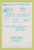 Matchbook Cover - Mississippi Tourism Jackson MS 40 Strike