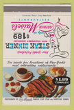 Matchbook Cover - Arthur Maisel's Restaurants New York City 40 Strike