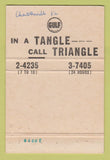 Matchbook Cover Gulf oil gas Triangle Service Charlottesville VA WEAR 40 Strike