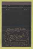 Matchbook Cover - Filling's Men's Clothes Lancaster PA 40 Strike