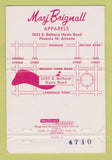 Matchbook Cover - Marj Brignall Women's Clothes Phoenix AZ WEAR 40 Strike