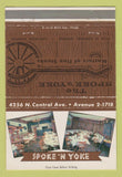 Matchbook Cover - Spoke n Yoke Restaurant Chicago IL 40 Strike
