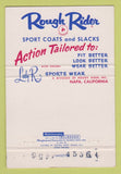 Matchbook Cover - Rough Riger Clothes Greg's Corning CA 40 Strike