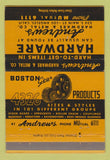 Matchbook Cover - Andrews Hardware Metal Los Angeles CA 40 Strike
