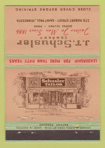 Matchbook Cover - JT Schusler Tailor Clothes St Paul MN 40 Strike