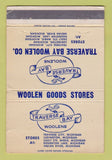 Matchbook Cover - Traverse Bay Woolen Company Traverse City MI WEAR 40 Strike