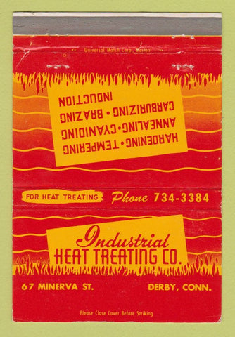 Matchbook Cover - Industrial Heat Treading Derby CT 40 Strike