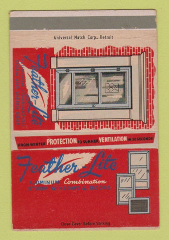 Matchbook Cover - Feather Lite Aluminum Windows Doors Dearborn MI 40 Strike