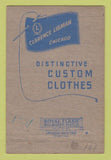 Matchbook Cover - Clarence Libman Custom Clothes Chicago IL 40 Strike