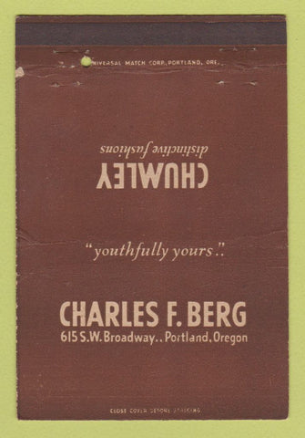 Matchbook Cover - Charles Berg Clothes Portland OR women's 40 Strike