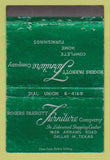 Matchbook Cover - Rogers Parrott Furniture Dallas TX WEAR 40 Strike