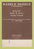 Matchbook Cover - Razzle Dazzle Restaurant Santa Monica CA 40 Strike