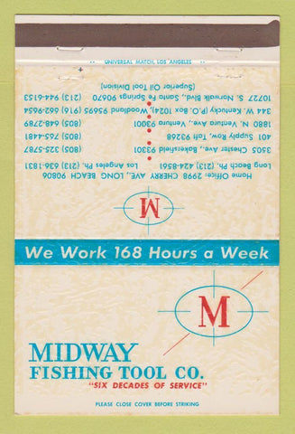 Matchbook Cover - Midway Fishing Tool Long Beach CA Los Angeles 40 Strike