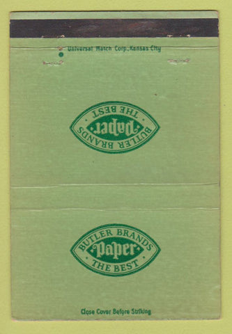 Matchbook Cover - Butler Brand Papers Kansas City MO Wichita KS 40 Strike