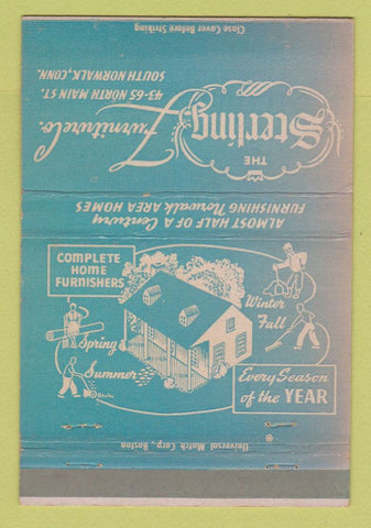 Matchbook Cover - Sterling Furniture Company South Norwalk CT WORN 40 Strike