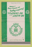 Matchbook Cover - US Air Force Ground Safety Program postcard WEAR 40 Strike