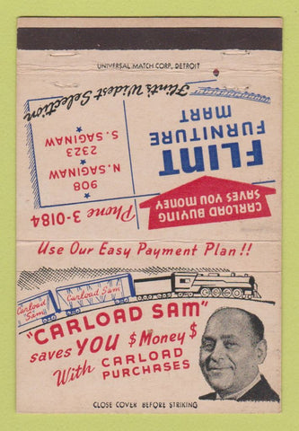 Matchbook Cover - Flint Furniture Mart MI 40 Strike