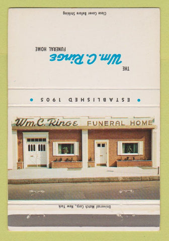 Matchbook Cover - Wm Ringe Funeral Home Brooklyn NY 40 Strike