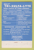 Matchbook Cover - Whitmoyer Tri Sulfa Lyte Livestock Products 40 Strike