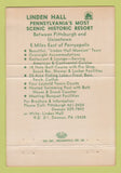 Matchbook Cover - Linden Hall Dawson PA 40 Strike