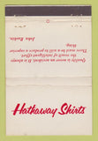 Matchbook Cover - Hathaway Shirts Clothes WEAR 40 Stick