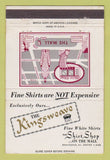 Matchbook Cover - The Kingsweave Clothes Shirts Providence RI WEAR 40 Strike