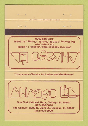 Matchbook Cover - Chicago LTD Chicago IL Clothes 40 Strike