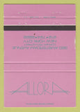 Matchbook Cover - Allora New York City WORN 40 Strike