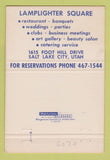 Matchbook Cover - The Lamplighter Restaurant Salt Lake City UT 40 Strike