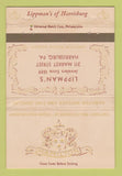 Matchbook Cover Hamilton Watches Lippman's Jewelry Harrisburg PA WEAR 40 Strike