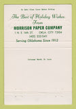 Matchbook Cover - Morrison Paper Company Oklahoma City OK Christmas 40 Strike