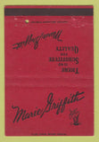 Matchbook Cover - Marie Griffith Clothes? Chicago IL 40 Strike