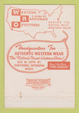 Matchbook Cover - Western Ranchman Outfitters Cheyenne WY  40 Strike