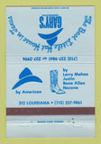 Matchbook Cover - Gary's Hat House Boots Houston TX Justin Nocona 40 Strike